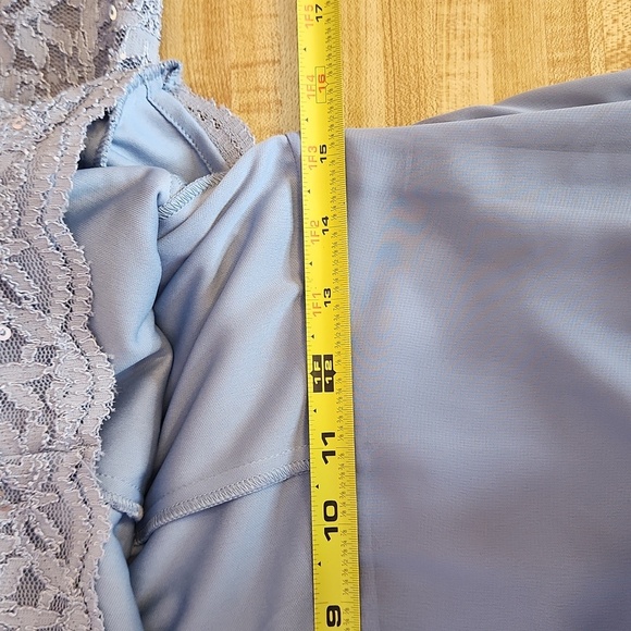 ALEX EVENINGS Long Gown Sequin Lace Bodice & Chifon Skirt, 8P - Picture 8 of 16